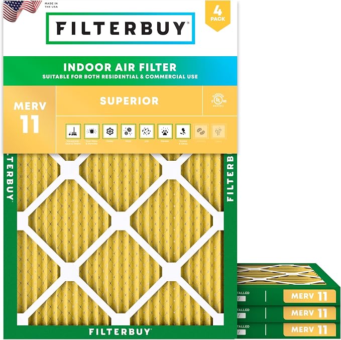 Filterbuy 18x21x1 Air Filter MERV 11 Allergen Defense Replacement, by Filterbuy