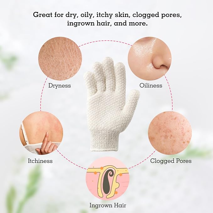 Evridwear Exfoliating Gloves for Shower, 100% Nylon Thick Soft Medium Heavy - Image 5