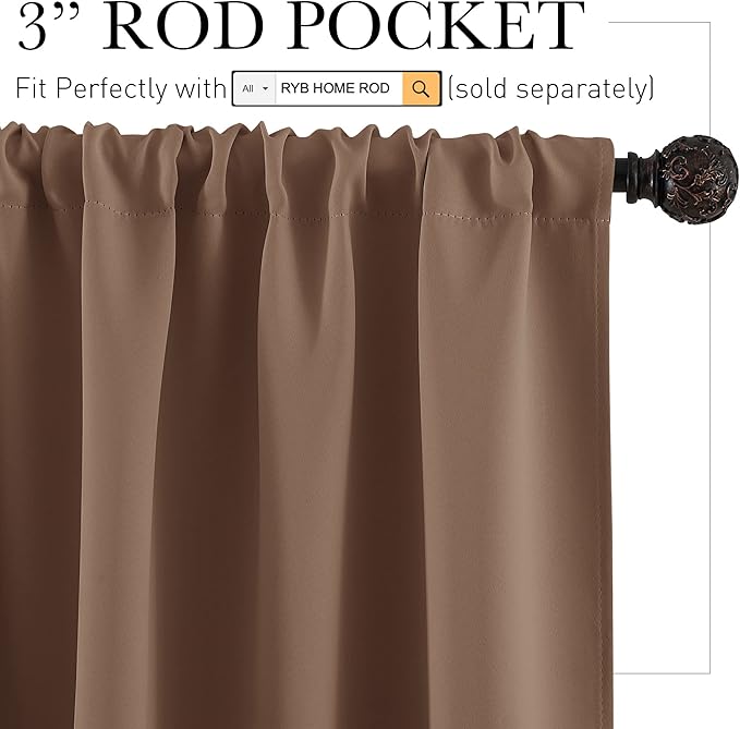 RYB HOME Blackout Curtain Set - Image 2