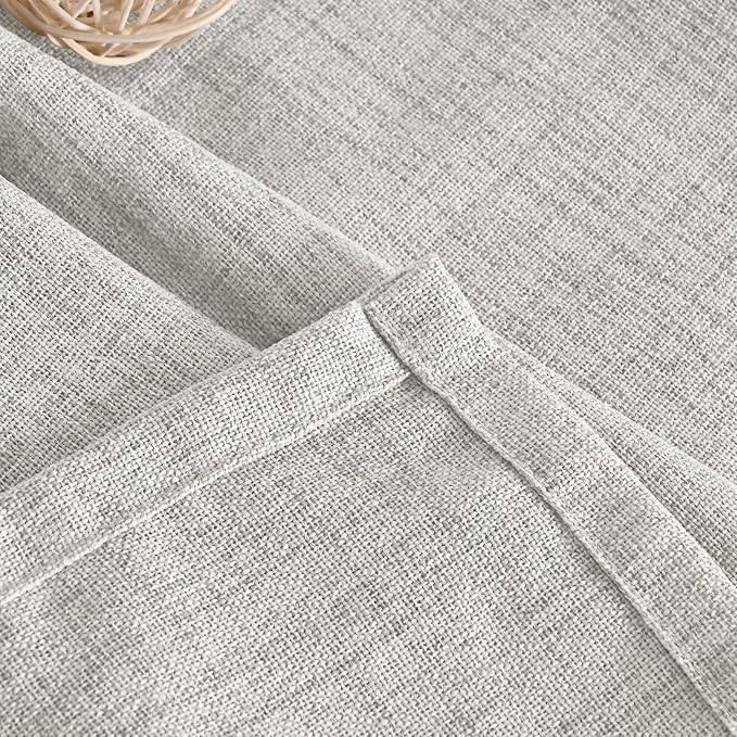 YoungsTex Light Grey Linen Curtains 95 Inches Long - Image 9