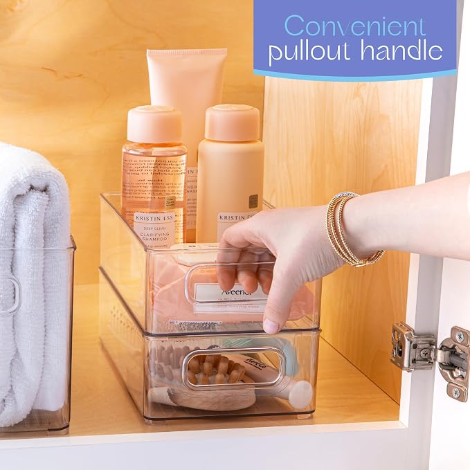Plastic Food Storage 4 Pack Clear Container Bin - Image 5
