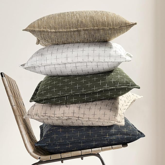 ZWJD 12x20 Pillow Covers Set of 2 Soft Polyester Textured Pillow Covers - Image 5