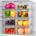 8Pack Clear Stackable Kitchen Storage Organizer, Pantry Organizers and Storage by Clemate