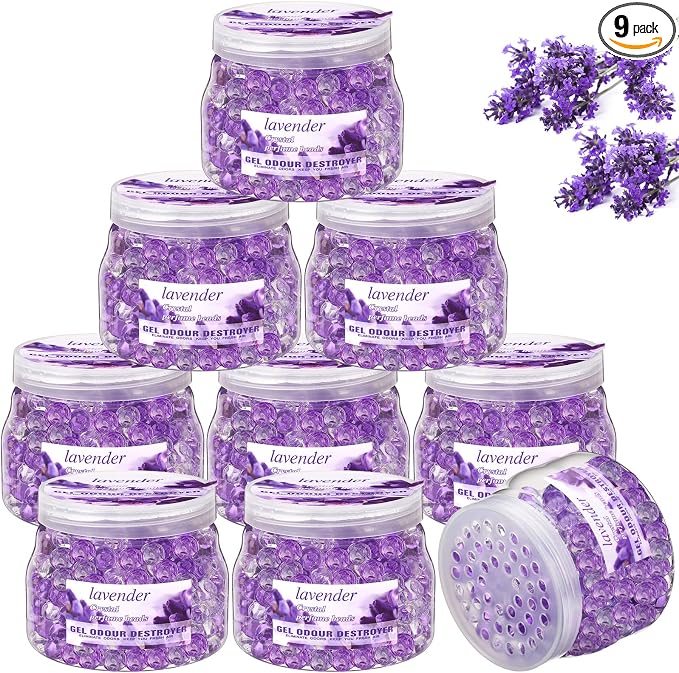 9 Pack Odor Eliminator Gel Beads Bulk 10 Ounces Air Freshener Gel Beads Odor by Dansib