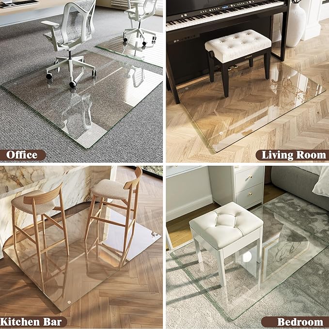 Koonmi Tempered Glass Chair Mat 60"x48" - Image 8