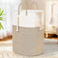Woven Laundry Basket for Clothes, 80L Large Rectangle Laundry Hampers by WENMER