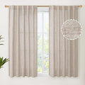 YoungsTex Short Natural Linen Curtains 54 Inch Length by YoungsTex