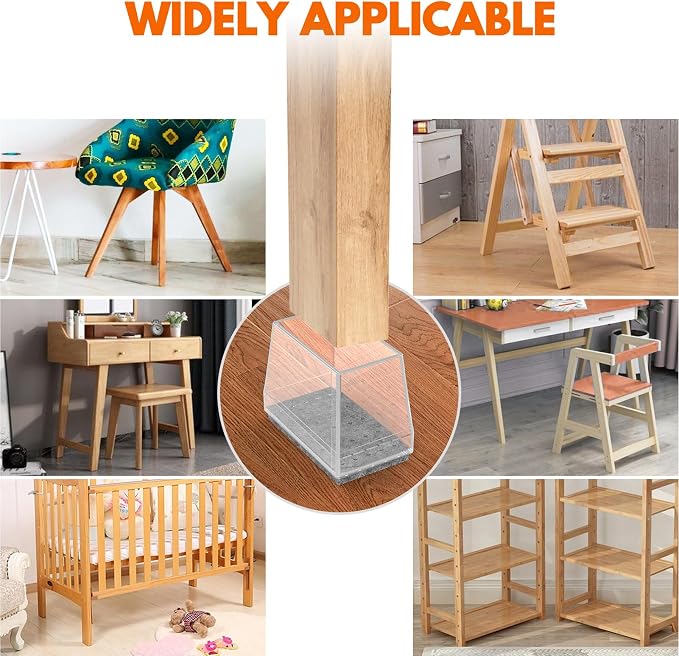 Rectangle Chair Leg Protectors for Hardwood Floors - Image 7
