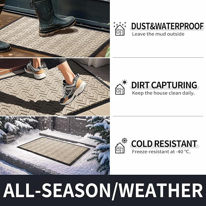 Yimobra Front Door Mat Outside Entrance 29.5x17, Waterproof Heavy Duty Outdoor - Image 5
