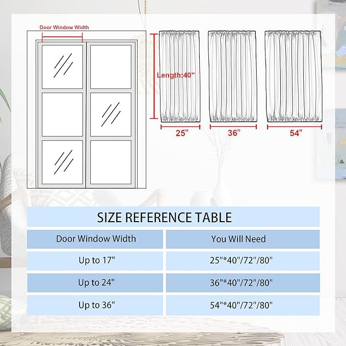 DWCN French Door Curtains Rod Pocket Thermal Blackout Curtain - Image 6