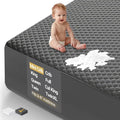 OhGeni Waterproof Mattress Protector, Mini Crib-Gray, Fitted Sheet by OhGeni