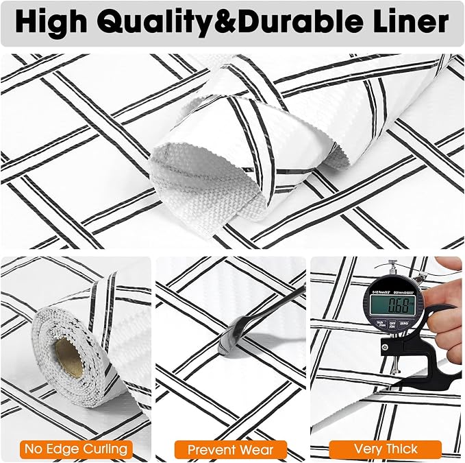 Drawer and Shelf Liners for Kitchen Cabinets Non-Adhesive Cabinet Liners Strong - Image 5