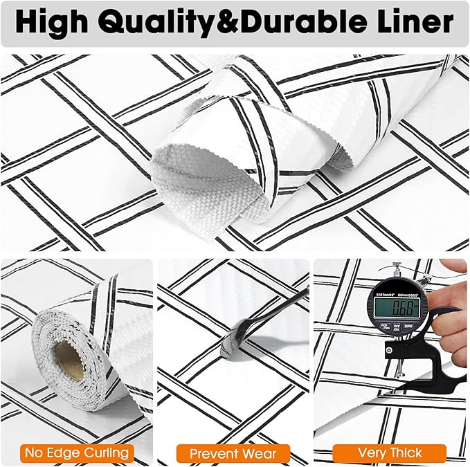 Drawer and Shelf Liner for Kitchen Cabinets Non-Adhesive Cabinet Liners for - Image 5