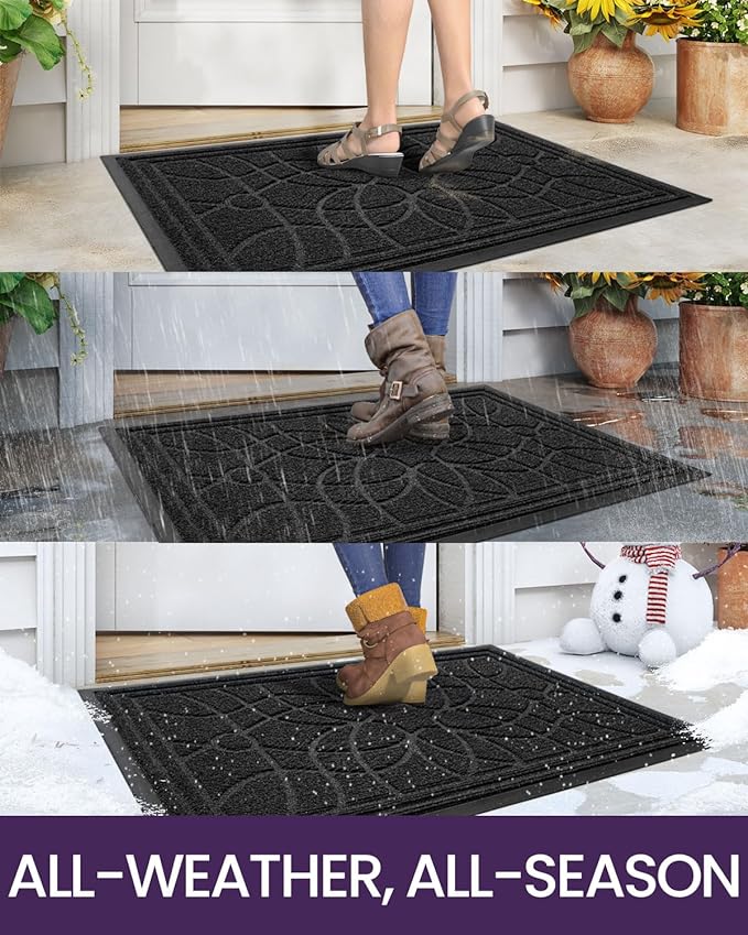 DEXI Front Door Mat Outside Entrance, Heavy Duty Non Slip Low Profile Doormat - Image 4