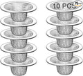 10PCS Mesh Sink Drain Strainer Bathroom, 2.75" Stainless Steel Slop Basket by Beyoslf