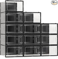 12 Pack Large Shoe Organizer Storage Boxes by SecretSpace