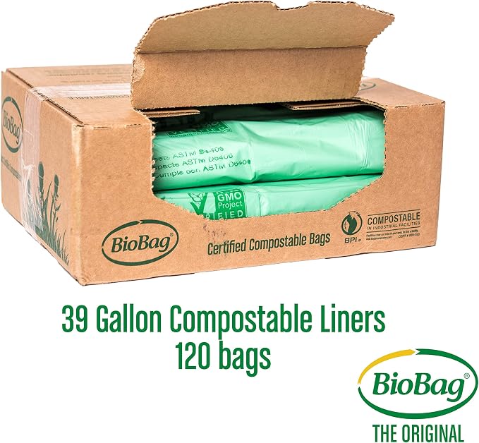 BioBag The Original Compostable Bag, 39 Gallon, 100% Certified Compostable - Image 5