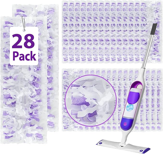 28 Count ‌Disposable Heavy-Duty Power Mop Pads Refills by Unknown
