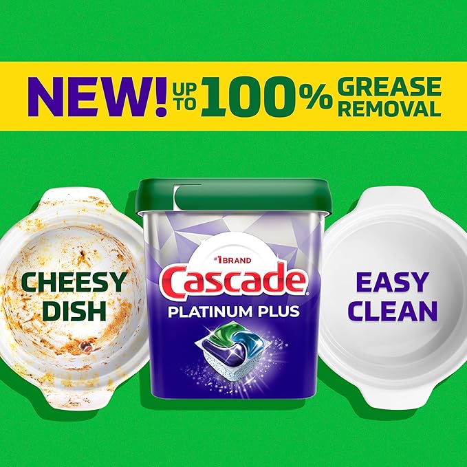 Cascade Platinum Plus Dishwasher Pods, Dishwasher Detergent, Dish Detergent Soap - Image 11