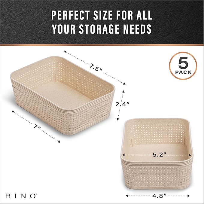 BINO | Woven Plastic Basket | XS, Space - Image 3