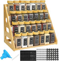 4 Tier Bamboo Spice Rack Organizer by FIKWO