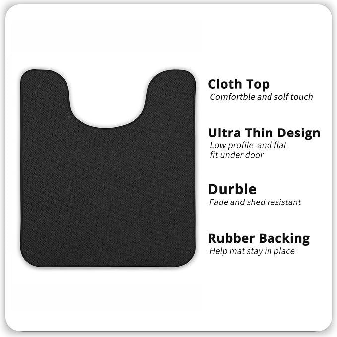 Toilet Rugs U Shaped Bathroom Rug, Machine Washable Non Slip Quick Dry Super - Image 2