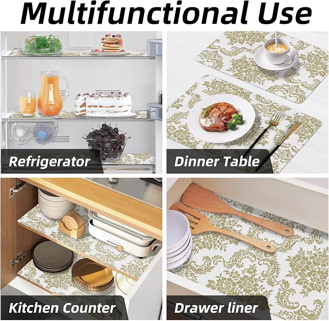 Shelf Liner for Kitchen Cabinets Non Adhesive Kitchen Drawer Liner, Waterproof - Image 8