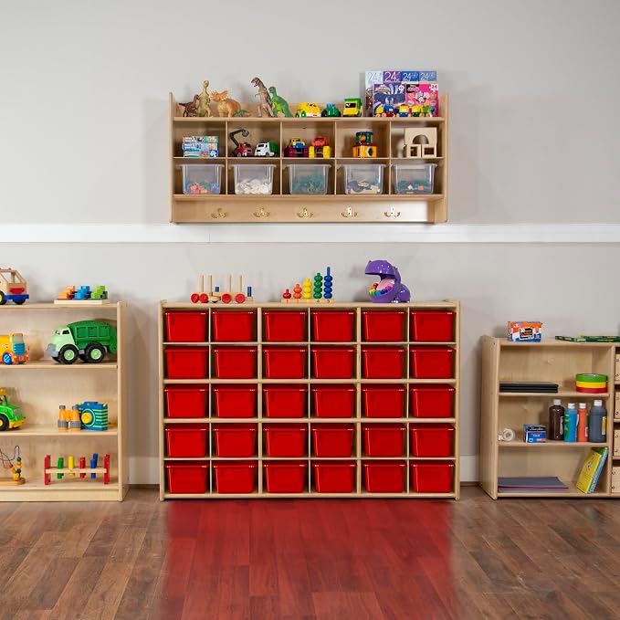 Wood Designs Cubby Storage Bin, Heavy Duty Plastic Containers - Image 6