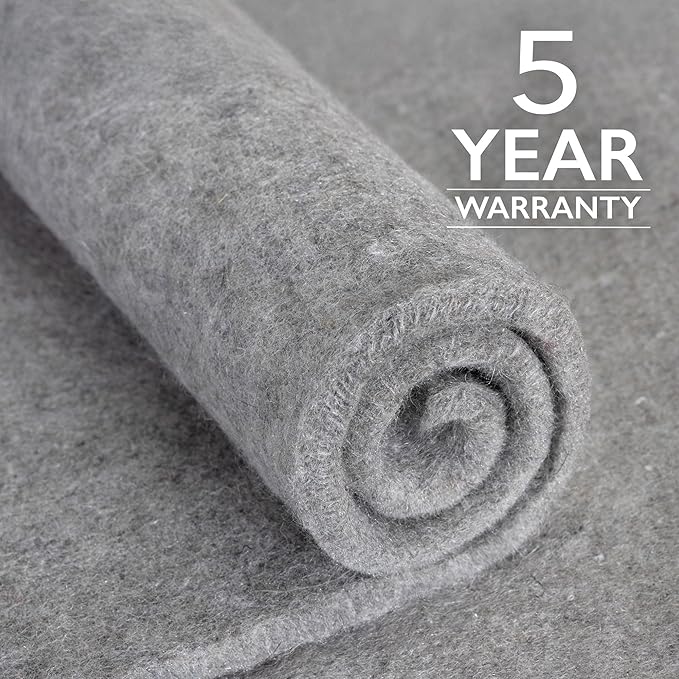 RUGPADUSA - Eco-Plush - 8'x11' - 1/2" Thick - 100% Felt - Luxurious Cushioned - Image 5