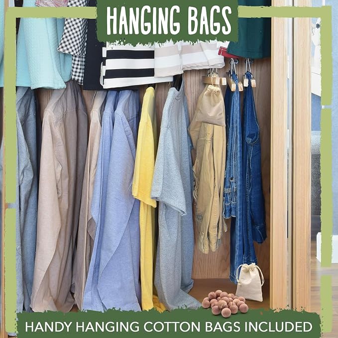 ecoKiwi Cedar Balls for Clothes Storage 75 Pack - Image 6