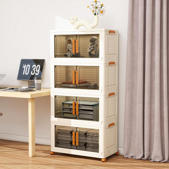 4 Tier Large Stackable Plastic Storage Bins - Image 6