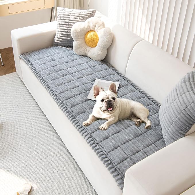 OTOB Couch Covers for Dogs Washable, Non Slip Plush Sofa Cover Kids Pet by OTOB