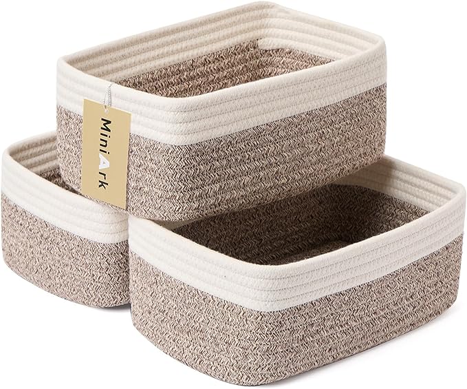Small Storage Baskets for Organizing | Closet Organizer Bins | Shelf Toy Basket by MiniArkStorageBasketsHome