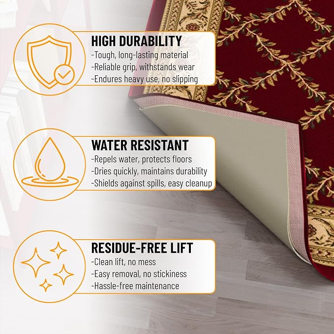 Ottomanson 7'8" x 9' Non-Slip Rug Pad Gripper 1/12 Inch Ultra Thin Dual Surface - Image 7