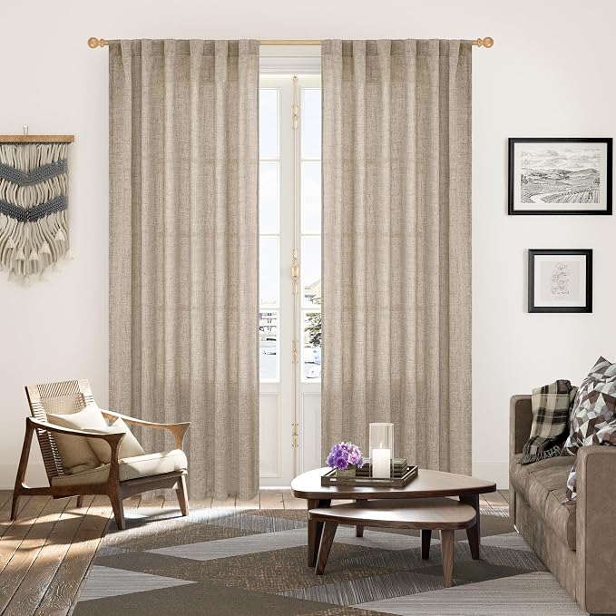 YoungsTex Linen Curtains 84 Inches Long - Image 2