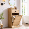 Tilt Out Laundry Hamper Cabinet, 10 Gallon Farmhouse Trash Can Cabinet by IFBUYFarmhouseFurniture