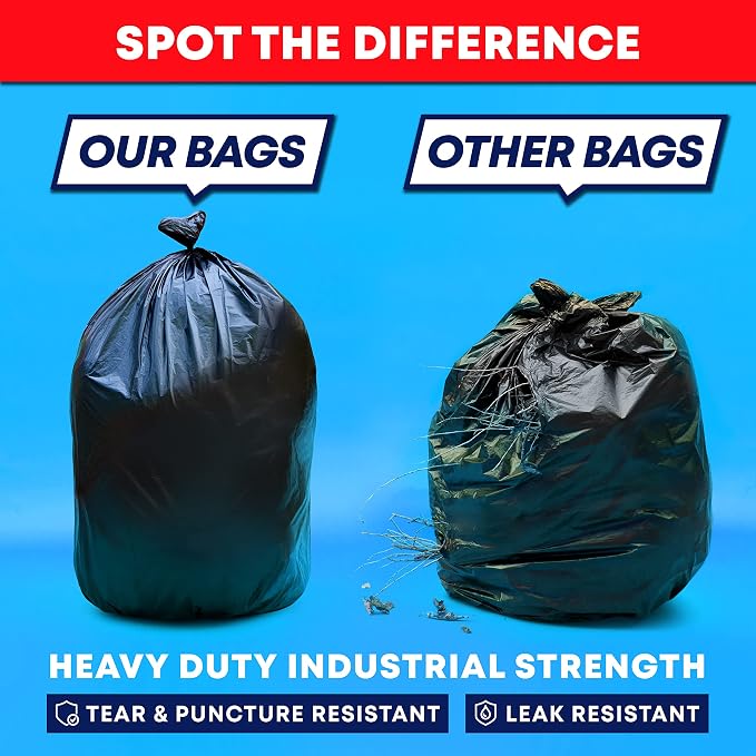 Veska 95-96 Gallon Trash Bags Heavy Duty, 100 Gallon Extra Large Trash Bags - Image 2