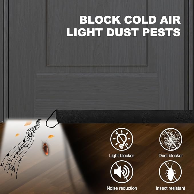 QUOLIX Triangle Under-Door Draft Stopper, Weighted Weather Stripping - Image 5
