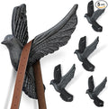 Ambipolar Flying Style Iron Cast Decorative Pigeon Bird Wall Mounted Coat Hooks by Ambipolar