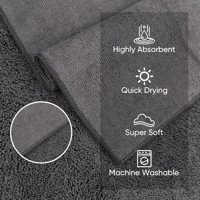 HOMEXCEL Microfiber Washcloths 50 Pack, Highly Absorbent and Soft Face Towel - Image 3