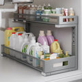 1 Pack 20.47IN Depth Under Sink Storage Organizer, Large 2-Tier Elegant Mesh by UnderSinkOrganizer