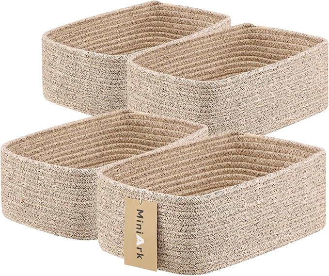 Small Storage Baskets for Organizing | Closet Organizer Bins | Shelf Toy Basket by MiniArkStorageBasketsHome