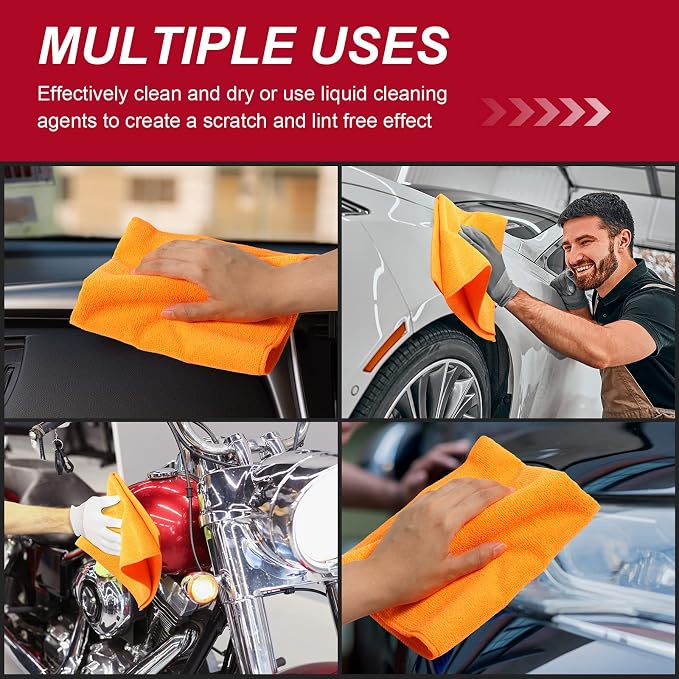 200 Pcs Microfiber Cleaning Cloth 16x16 Inch Microfiber Towels - Image 5