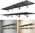 4-Pack 1.64x4ft Adjustable Garage Wall Shelving 1120lbs Load Capacity Heavy by AECXM