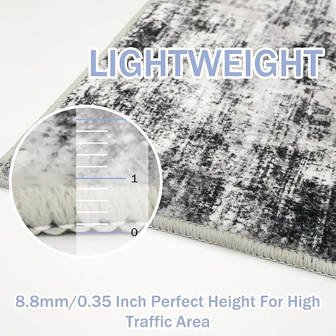 IOHOUZE Round Area Rug 3 Ft Circle Entryway Rugs Round Washable Door Mat Indoor - Image 5