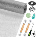 Window Screen Replacement, Screen Door Repair Kit, Including 50 FT by Ghguole