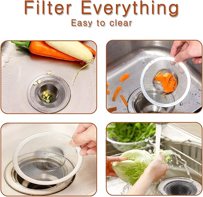 Heavy Duty Stainless Steel Slop Basket Filter Trap Mesh Metal Sink Strainer - Image 4