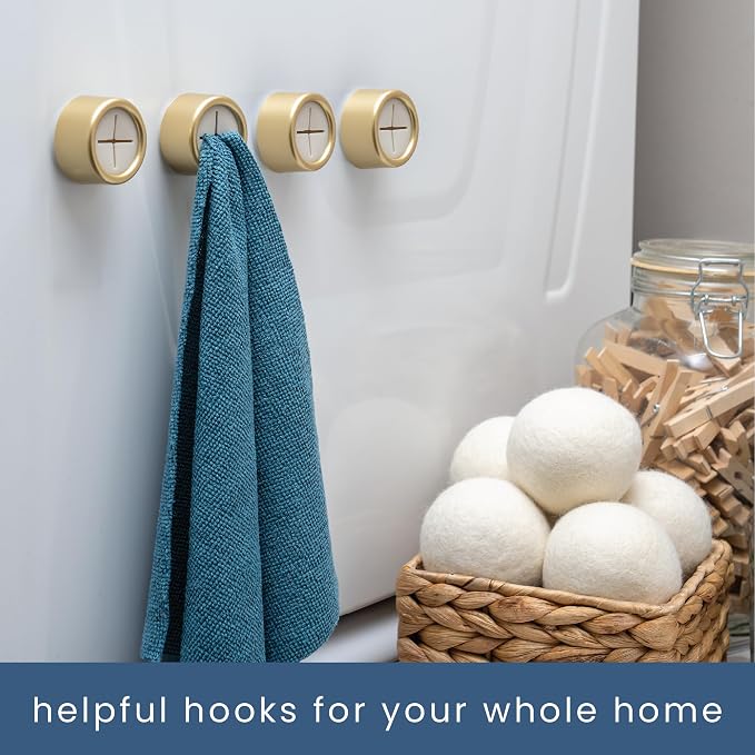 S&T INC. Round Adhesive Push Towel Hooks - Image 4