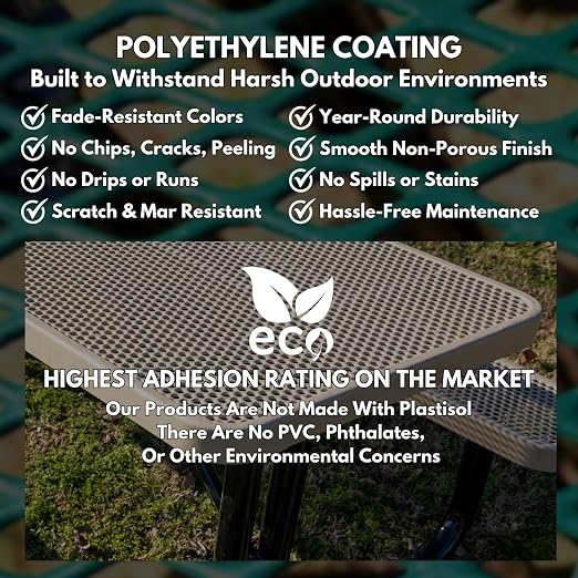 COATEDOUTDOORFURNITURE RDT-RED Heavy Duty 32 Gallon Round Trash Receptacle - Image 7