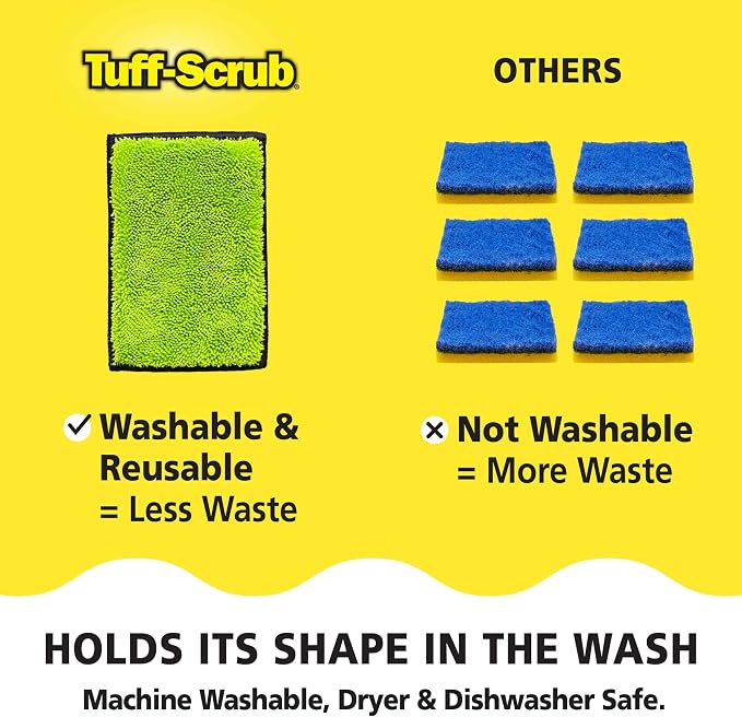 Fresh Tuff-Scrub, Microfiber, Non-Scratch, Dual-Sided, Machine Washable - Image 5